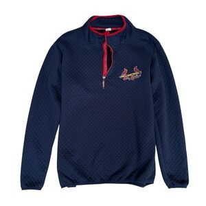 St‎ Louis Cardinals Pullover Blue Teachers Theme Quarter Zip Adult Small SGA NIB